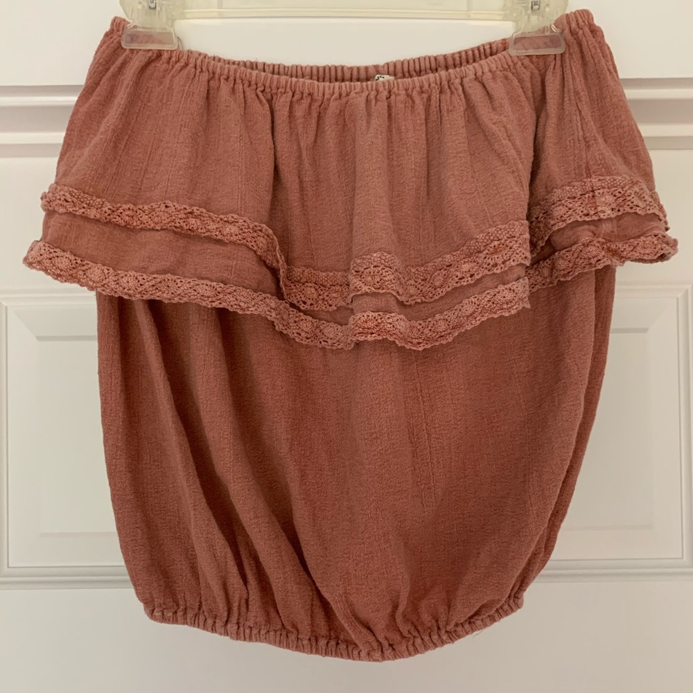 Billabong Strapless Top with Ruffles
